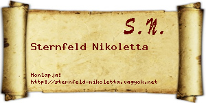 Sternfeld Nikoletta névjegykártya